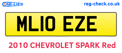 ML10EZE are the vehicle registration plates.