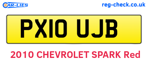 PX10UJB are the vehicle registration plates.