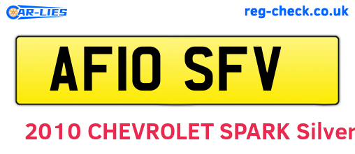 AF10SFV are the vehicle registration plates.