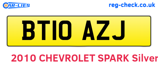 BT10AZJ are the vehicle registration plates.