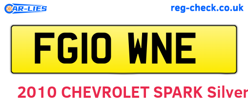 FG10WNE are the vehicle registration plates.