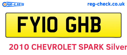 FY10GHB are the vehicle registration plates.