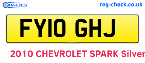 FY10GHJ are the vehicle registration plates.