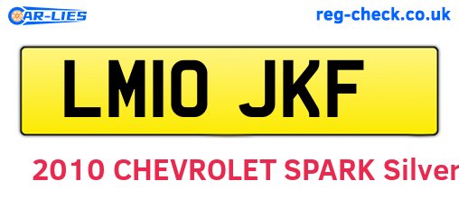 LM10JKF are the vehicle registration plates.