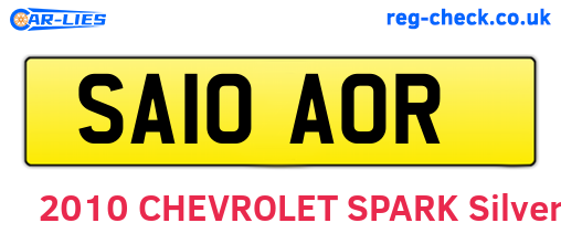 SA10AOR are the vehicle registration plates.