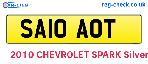 SA10AOT are the vehicle registration plates.
