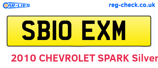 SB10EXM are the vehicle registration plates.