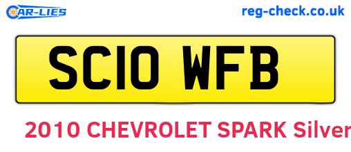 SC10WFB are the vehicle registration plates.