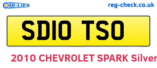 SD10TSO are the vehicle registration plates.