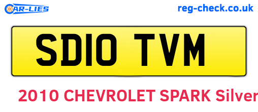 SD10TVM are the vehicle registration plates.