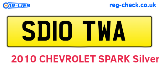 SD10TWA are the vehicle registration plates.