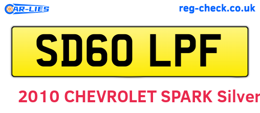 SD60LPF are the vehicle registration plates.