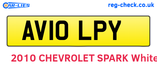 AV10LPY are the vehicle registration plates.