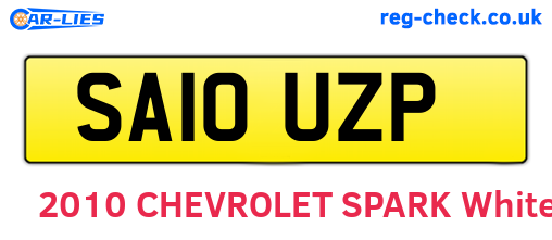 SA10UZP are the vehicle registration plates.