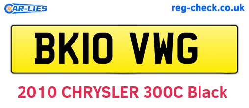 BK10VWG are the vehicle registration plates.