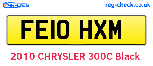FE10HXM are the vehicle registration plates.