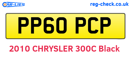 PP60PCP are the vehicle registration plates.