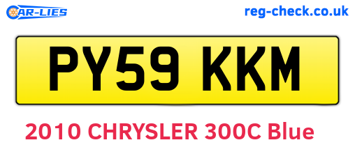 PY59KKM are the vehicle registration plates.