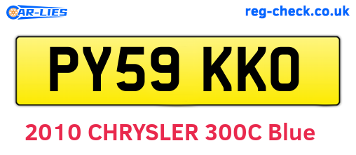 PY59KKO are the vehicle registration plates.