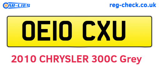 OE10CXU are the vehicle registration plates.