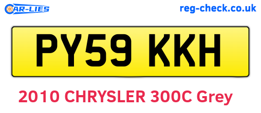 PY59KKH are the vehicle registration plates.