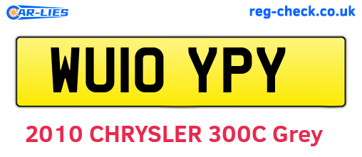 WU10YPY are the vehicle registration plates.