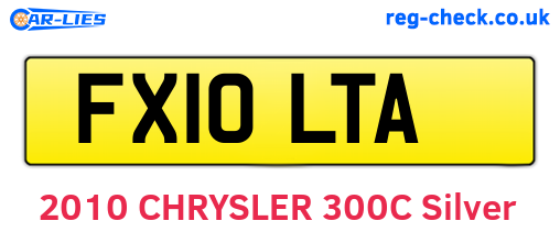 FX10LTA are the vehicle registration plates.