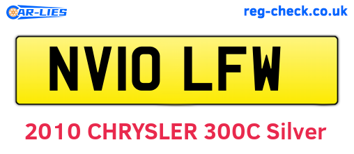 NV10LFW are the vehicle registration plates.