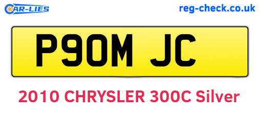 P90MJC are the vehicle registration plates.
