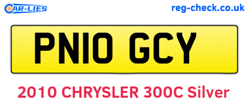 PN10GCY are the vehicle registration plates.