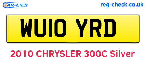 WU10YRD are the vehicle registration plates.