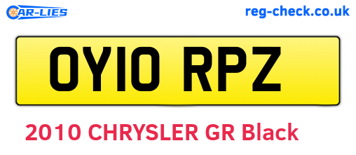 OY10RPZ are the vehicle registration plates.