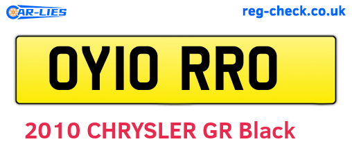 OY10RRO are the vehicle registration plates.