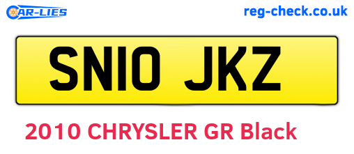 SN10JKZ are the vehicle registration plates.