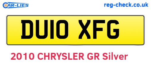 DU10XFG are the vehicle registration plates.
