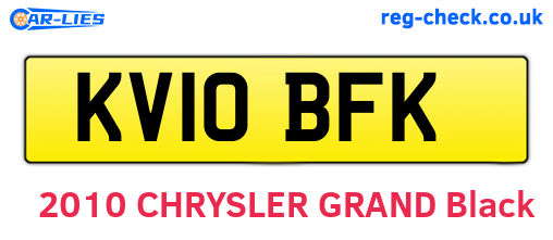 KV10BFK are the vehicle registration plates.