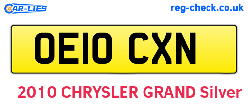 OE10CXN are the vehicle registration plates.