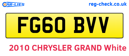 FG60BVV are the vehicle registration plates.