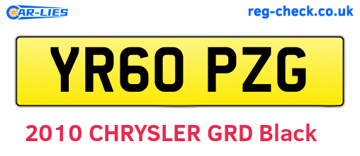 YR60PZG are the vehicle registration plates.