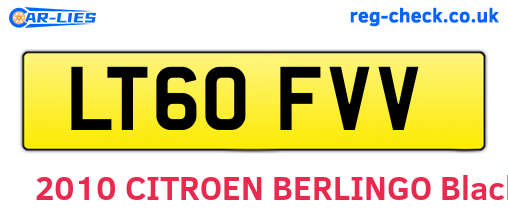 LT60FVV are the vehicle registration plates.