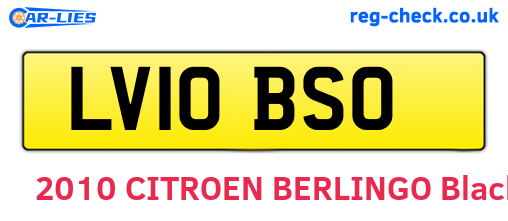 LV10BSO are the vehicle registration plates.