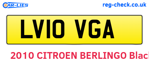 LV10VGA are the vehicle registration plates.