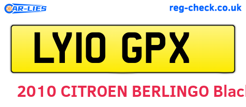 LY10GPX are the vehicle registration plates.