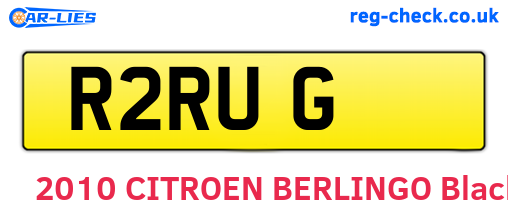 R2RUG are the vehicle registration plates.