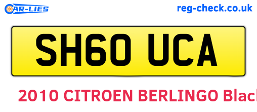 SH60UCA are the vehicle registration plates.