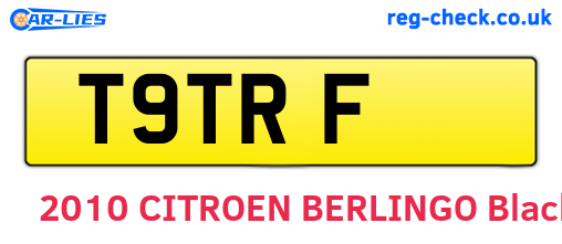 T9TRF are the vehicle registration plates.