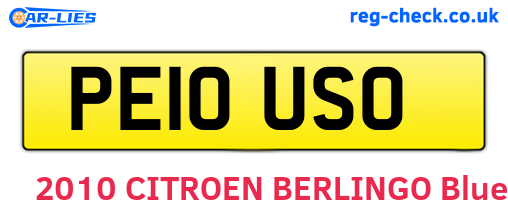 PE10USO are the vehicle registration plates.