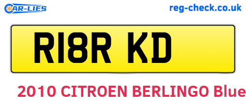 R18RKD are the vehicle registration plates.