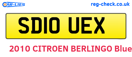 SD10UEX are the vehicle registration plates.