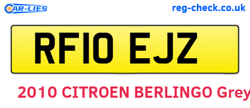 RF10EJZ are the vehicle registration plates.